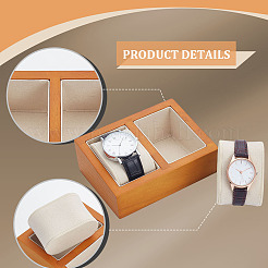 Espositori per gioielli con doppio orologio in legno&nbsp;ODIS-WH0099-48