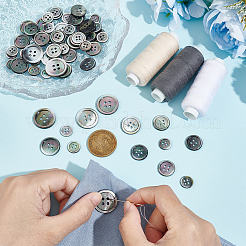 26 Stück 4 Stil natürliche Muschelknöpfe&nbsp;BUTT-NB0001-67