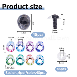 1 sac d'yeux de sécurité en plastique pour artisanat&nbsp;DIY-FH0010-70C