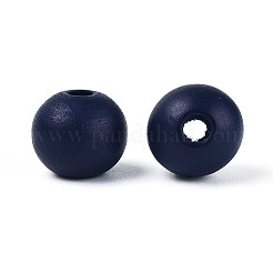Bemalte Naturholzperlen&nbsp;WOOD-S049-05B