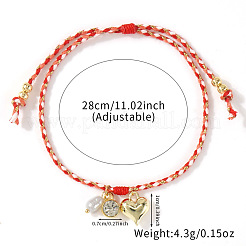 Charm-Armbänder aus Messing und Kunstperlen&nbsp;CZ2007-5