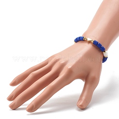Bracciali elasticizzati fatti a mano con perle di argilla polimerica&nbsp;BJEW-JB06423-02