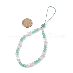 Natürliche und gefärbte Handygurte aus malaysischer Jade&nbsp;HJEW-JM03426