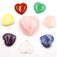 Gemischte natürliche Edelstein Heilung Liebe Herz Steine Ornamente Set&nbsp;PW-WG36787-01