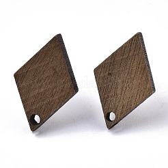 Accessoires de boucles d'oreilles en bois de noyer&nbsp;X-MAK-N033-005