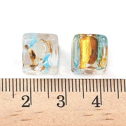 Argento perle di vetro foglio&nbsp;FOIL-D074-01E
