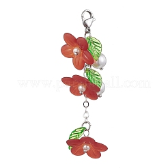 Decorazioni pendenti con fiori in acrilico trasparente&nbsp;HJEW-JM01778
