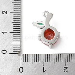 Pendentifs avec zircon cubiques à micro-pavés en laiton&nbsp;KK-P290-02D-P