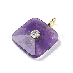 Natürliche Amethyst facettierte Anhänger&nbsp;G-C274-03-G08