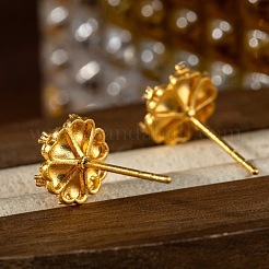 Aretes de circonita cúbica transparente con micropavé de latón para mujer&nbsp;WGBCCBD-01