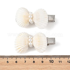 Haarspangen aus natürlichem weißen Muschel-&nbsp;PHAR-TA000004