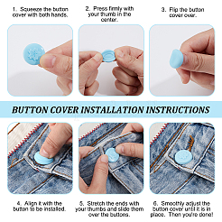 Cubiertas de botones de silicona para jeans&nbsp;FIND-WH0148-821D