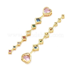 Gros pendentifs en laiton avec zircone cubique de micro pave&nbsp;CU-CBA84C5-11G-01