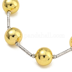 Halsketten aus Messing mit gebürsteter Oberfläche für Damen&nbsp;NJEW-C059-09G-05