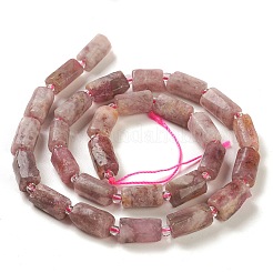 Fili di perle di tormalina fiore di prugna naturale&nbsp;G-M403-B25