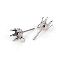 Configuración de aretes tipo botón de acero inoxidable 304 que no se deslustran&nbsp;STAS-I150-05C-P