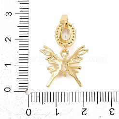 Messing micro pave klare zirkonia anhänger&nbsp;KK-Z151-04G