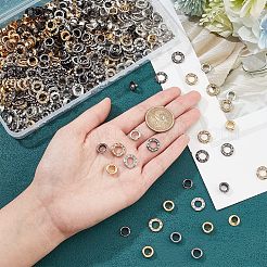 300 Satz 3 Farben Messing Strass Ösen Ösen Zubehörse&nbsp;DIY-NB0007-68