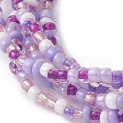 Bracciale multifilo con perline di semi di vetro&nbsp;BJEW-JB09527-01