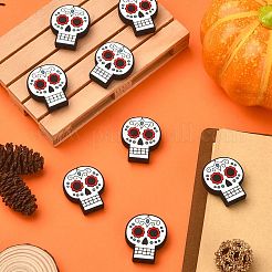 10 perles focales en silicone en forme de crâne&nbsp;JX889A