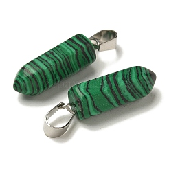 Ciondoli malachite sintetici&nbsp;G-Z067-07P-02
