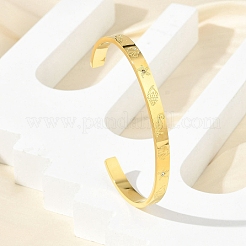 Manschettenarmreifen aus 304 Edelstahl&nbsp;BJEW-P348-02E-G