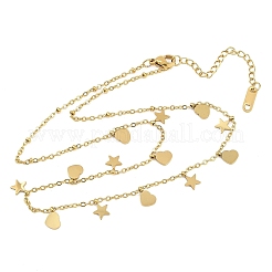 304 Edelstahl-Halsketten für Damen&nbsp;NJEW-A065-01C-G
