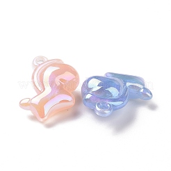 Pendenti acrilici iridescenti arcobaleno con placcatura uv luminosa&nbsp;OACR-C003-15