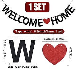 Papierwort Willkommen zu Hause Banner&nbsp;AJEW-WH20020-272B-01