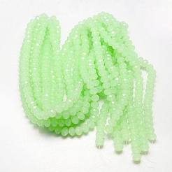 Chapelets de perle en verre imitation jade&nbsp;GLAA-F001-3x2mm-24