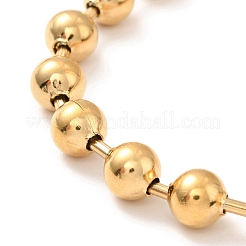 Conjunto de collar y pulsera con cadena de bolas de acero inoxidable 304 con revestimiento al vacío de PVD&nbsp;STAS-D181-01G-01D