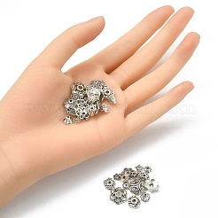 30 g Perlenkappen-Set aus Legierung mit Blumen im tibetischen Stil&nbsp;TIBE-YW0001-30