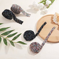 4 Meter 4 Arten Glitzerharz Hotfix Strass (Schmelzkleber auf der Rückseite)&nbsp;DIY-SZ0002-30