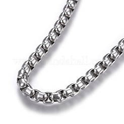 Collane a catena quadra in acciaio inossidabile 304 anti-ossidazione&nbsp;NJEW-F242-13P-H