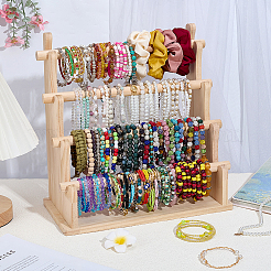 4-stufiger Holz-Armband-Organizer-Ausstellungsständer&nbsp;BDIS-WH0010-16C