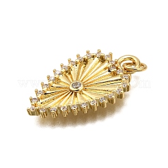 Pendentifs avec zircon cubiques à micro-pavés en laiton&nbsp;KK-K401-08E-G