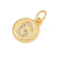 Breloques en laiton zircon cubique transparent&nbsp;CU-CBA56CE-12G-G