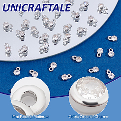 60 ciondoli in ottone con micro pavé di zirconi cubici&nbsp;KK-UN0006-83P