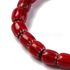 Hebras de cuentas de chevron hechas a mano con lampwork&nbsp;LAMP-K041-01B-09