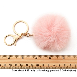 Llavero con pompón de piel sintética de conejo&nbsp;KEYC-FS00031-01