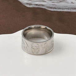 Fingerringe aus 304 Edelstahl für Damen&nbsp;RJEW-F195-04P