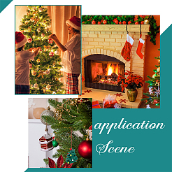 Árbol de navidad de ganchillo colgando decoraciones colgantes&nbsp;HJEW-WH0007-14