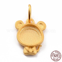 Base colgante de plata esterlina 925 cabujón&nbsp;STER-I020-01E-G