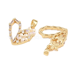 Colgante micropavé cubic zirconia de latón&nbsp;KK-I475-04G