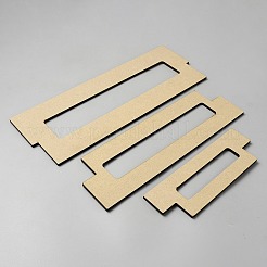 3 Stück rechteckiges Bandlineal aus MDF-Holz&nbsp;DIY-WH0430-891D