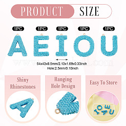 5 Stück 5 Stile handgemachte große Anhänger aus Polymer Clay mit Strassen&nbsp;FIND-BT0001-39E