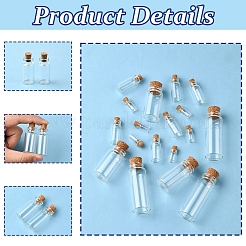 24 stücke 4 arten glas glas flaschen&nbsp;AJEW-FS0001-21