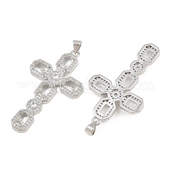 Pendentifs avec zircon cubiques à micro-pavés en laiton&nbsp;CU-CBADC6C-13P-02