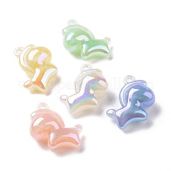 Pendenti acrilici iridescenti arcobaleno con placcatura uv luminosa&nbsp;OACR-C003-15