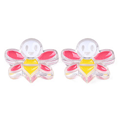 Perles en émail acrylique transparent&nbsp;TACR-N012-007D